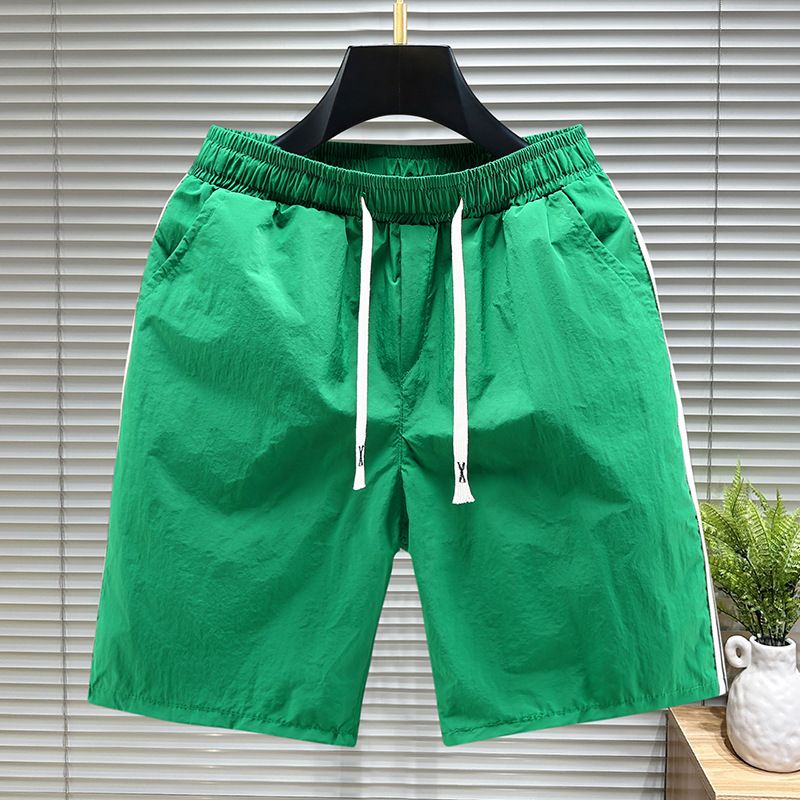 Herrenbekleidung Hochwertige Fünf-Punkt-Hosen aus Leinen für den Sommer, Strandhosen für Herren, lässige Laufsport-Shorts für Herren, gerade Fünf-Punkt-Hosen für Herren_voghion.com