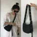 Damen Achseltasche Nylon Eimer Fashion Solid Reißverschluss WEICHE Schultertaschen und Handtaschen Schwarze Tragetasche 250707_voghion.com