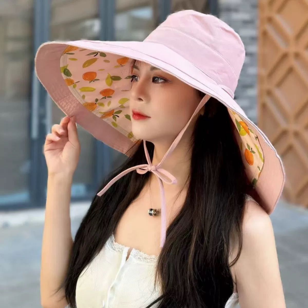 18CM Oversized Brim With A Double-sided Fisherman For Women's Summer Korean Version Sunshade, UV Protection, And Sun Hat_voghion.com