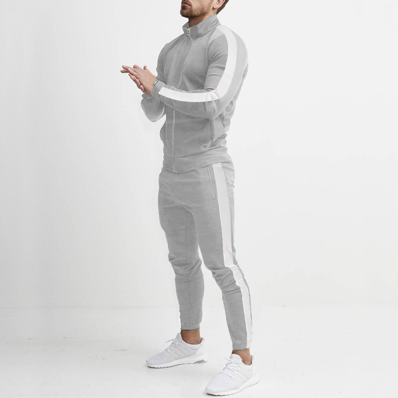 Set casual da uomo colorato autunno e inverno con cappuccio e moda sportiva_voghion.com