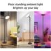 RGB Bluetooth LED-vloerlamp - 360° verstelbare gaminglamp met muzieksynchronisatie en app-bediening, 16 miljoen kleuren voor slaapkamer/kantoor_voghion.com