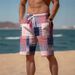 Unbeatable Quality Unbeatable Quality New Summer Breathable Hawaiian Beach Pants 3D Printed Checkered Pattern Men's Shorts_voghion.com
