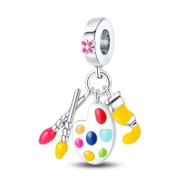 Breloques en argent sterling 925, série professionnelle, artiste peintre, médecin, pendentif perle, best-seller, compatible avec les bracelets en argent, à faire soi-même_voghion.com