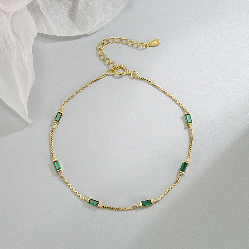 CANNER New Trend S925 Sterling Silver Colorful Zirconia Bracelet Chain for Women's Gift Fashion Jewelry Gold Bracelets Bangles_voghion.com