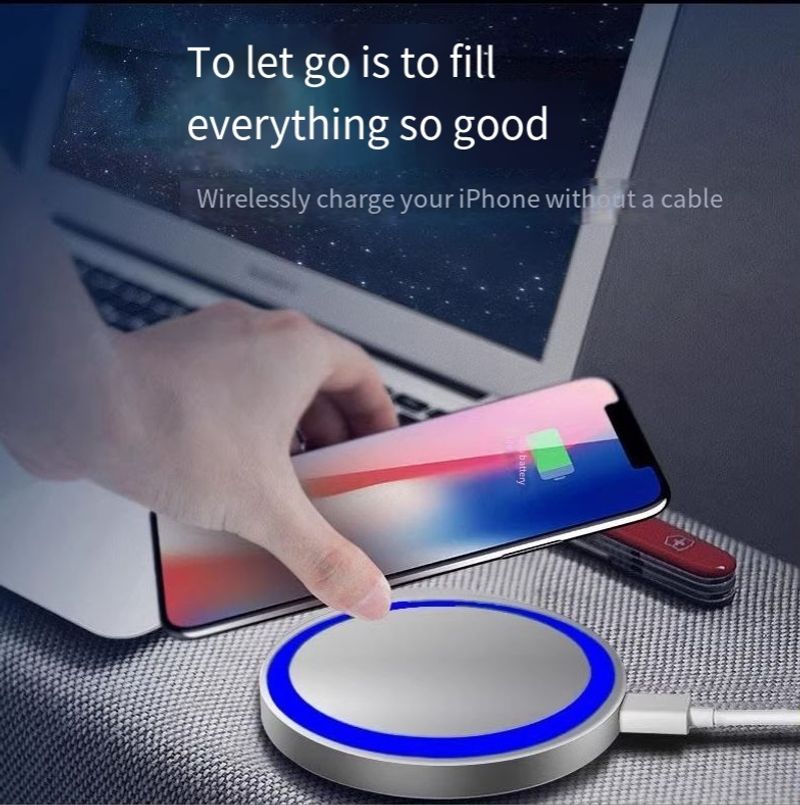 Ny Q5 QI mobiltelefon universell mini rund trådløs lader_voghion.com
