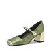 Scarpe singole con tacco alto in stile cinese verde Cameido per la primavera e l'estate_voghion.com