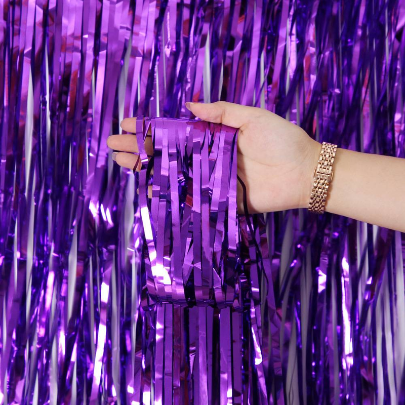 Rain Silk Curtain Wedding Birthday Party Backdrop - Sparkling Tassel Balloon Wall Decoration With Glowing Strands For Event Background Decor_voghion.com