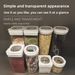 Airtight Food Storage Containers - Kitchen Pantry Organizers For Grains Snacks & Tea (Set Of 6 BPA-Free Plastic)_voghion.com