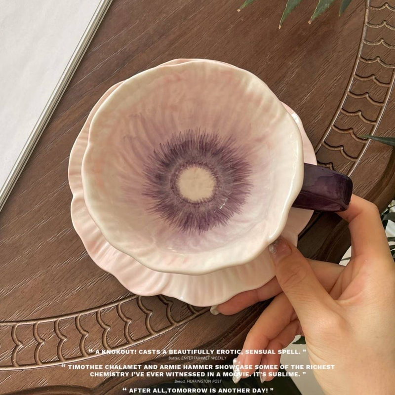 Conjunto de xícaras de café e pires Niche Ladies de alto valor_voghion.com