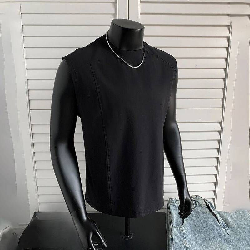 Abbigliamento da uomo, stile pigro, pesante, senza maniche, gilet, estivo, alla moda, fitness, allenamento, felpa sportiva_voghion.com