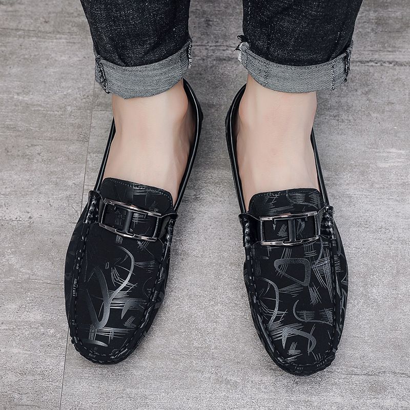 2025 Summer New Collection Versatile Trendy Leather Soft Bottom Wear Resistant Bean Fashion Classic Business Men's Shoes 1986_voghion.com