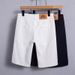 2025 Denim Shorts For Men, Summer Thin Loose Straight Slim Korean Style Casual Stretch Five-Point Mid-Length Shorts,_voghion.com