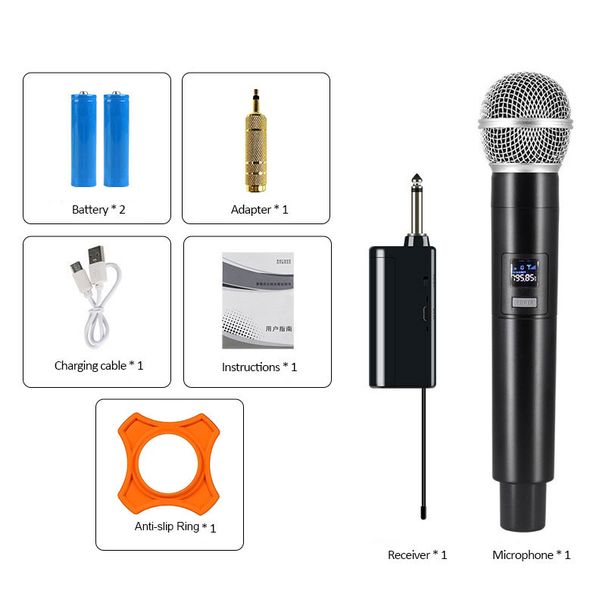 Drahtloser Karaoke-Dual-Handheld-Dynamikmikrofon-Professioneller Mi-Churh-Systemverstärker für Hochzeitsparty-Rede_voghion.com