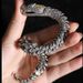Sterling Silver Bracelet For Men High-End Sense Design Personality Medusa Rattlesnake Hip-Hop Dominant_voghion.com