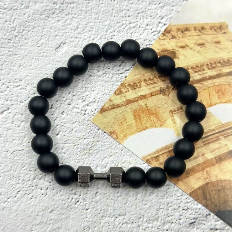 Nuovo braccialetto di perline con manubri vulcanici, gioielli per uomini e donne, pietra naturale turchese, accessori di stile caldo_voghion.com