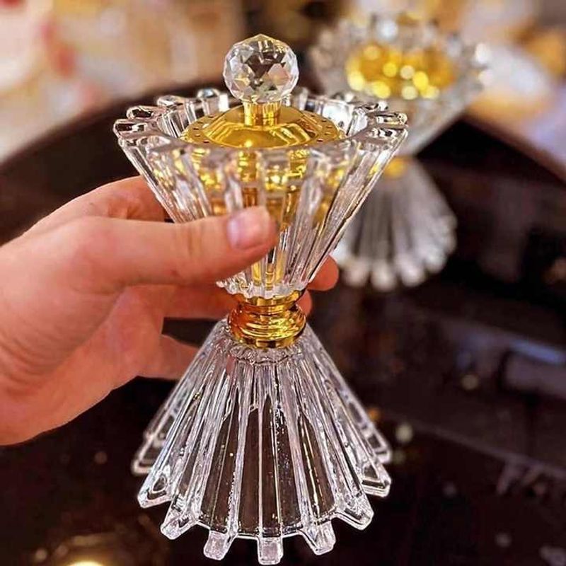 Saudi Crystal Aromatherapy Muslim Carbon Incense Burner Islamic Home Decoration Mosque Decorative Items_voghion.com