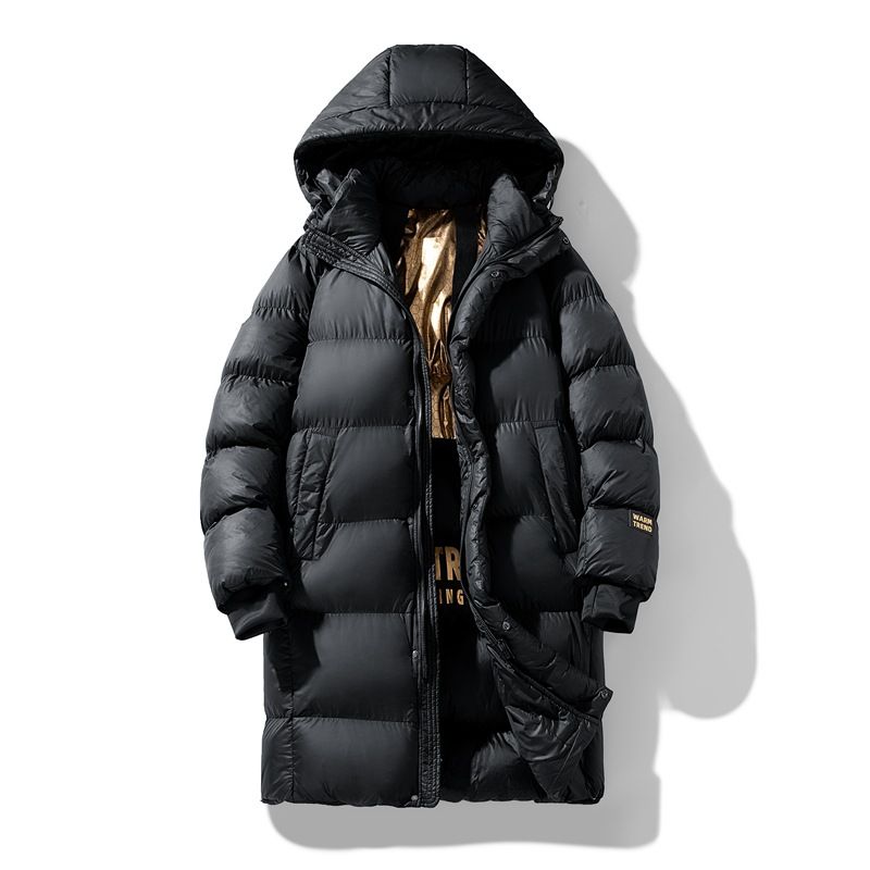 Cappotto invernale a maniche lunghe con fodera in grafene – Parka termico unisex | Giacca nera con cappuccio | Antivento e antistatico | Streetwear essenziale (S-3XL)_voghion.com