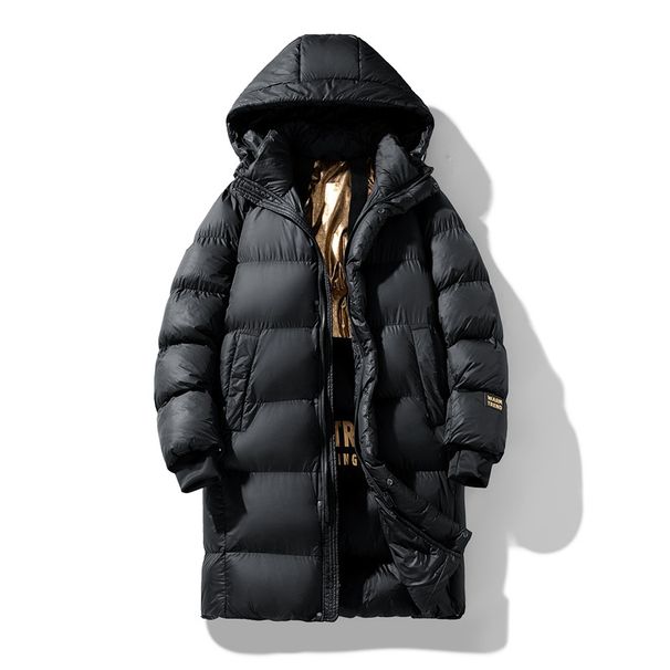 Cappotto invernale a maniche lunghe con fodera in grafene – Parka termico unisex | Giacca nera con cappuccio | Antivento e antistatico | Streetwear essenziale (S-3XL)_voghion.com