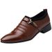 Regal Footwear Large Size 48 Business Casual Slip-On Youth Trendy Lazy Pointed Toe Hairstylist Leather Men's Shoes_voghion.com