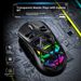 Mouse da gioco wireless, M7 Tri-Mode RGB trasparente leggero, 2.4G BT 5.0, 3600 DPI, ergonomico per PC Mac Laptop_voghion.com