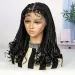 Box Braided Synthetic Wigs Goddess Box Braids With Bouncy Wavy Ends Lace Wig Braided Wigs With Baby Hair For Women_voghion.com