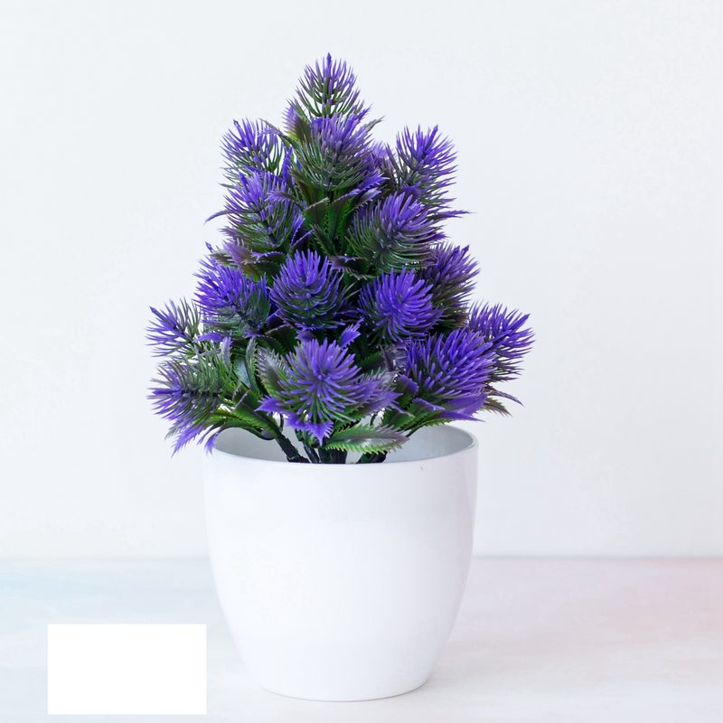 Melaleuca indoor flower simulation plant plastic small tree potted ornaments green plant small bonsai home decorations_voghion.com