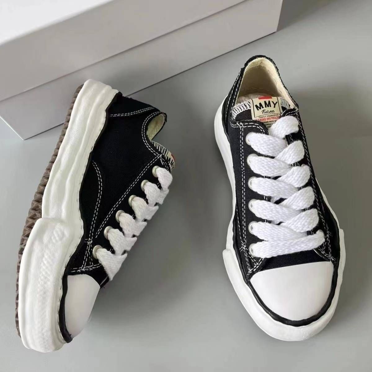 Noua designer mmy maison mihara yasuhiro original peterson sohle niedrige seite leinwand schuh wowomens für frauen skate_voghion.com