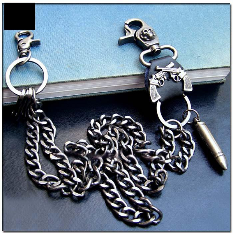 Joias masculinas hip hop punk chifre caveira metal casual versátil calças corrente palco performance peso suporte cintura corrente_voghion.com