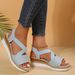 Plus-Size-Mode Open-Toe Round Toe Slop mit Plateau-Sandalen für Damen_voghion.com