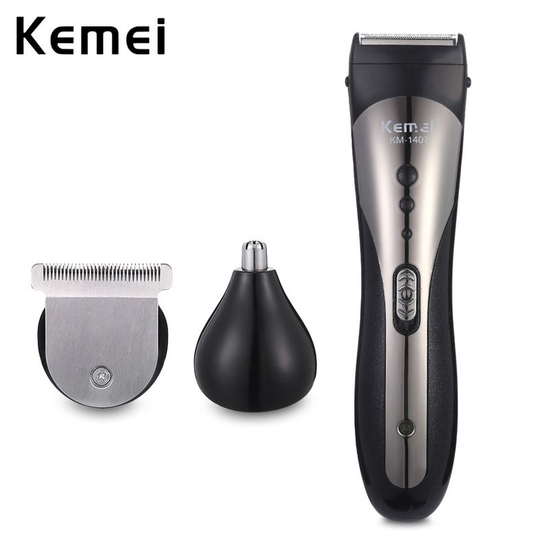 Kemei-1407 Rasoio professionale 3 in 1 di alta qualità Sistema di rasatura avanzato Taglio dei capelli con 4 pettini_voghion.com
