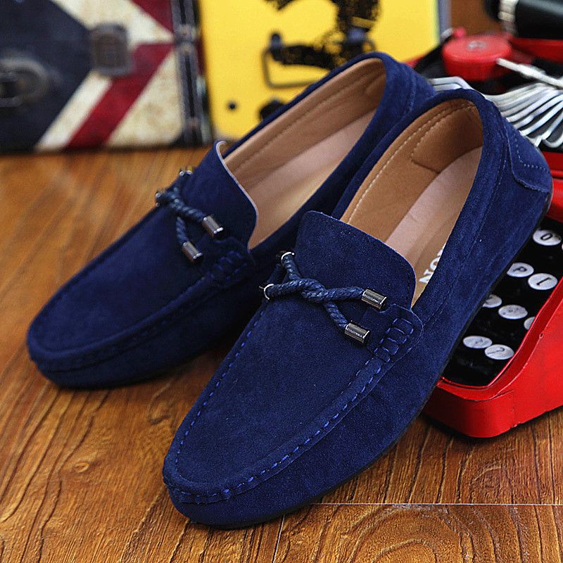 Men Loafers Business Shoes Suede Leather Soft Sole Male Casual Shoes Retro Flat Dress Shoes Moccasins Designer Slip On Men Shoe_voghion.com