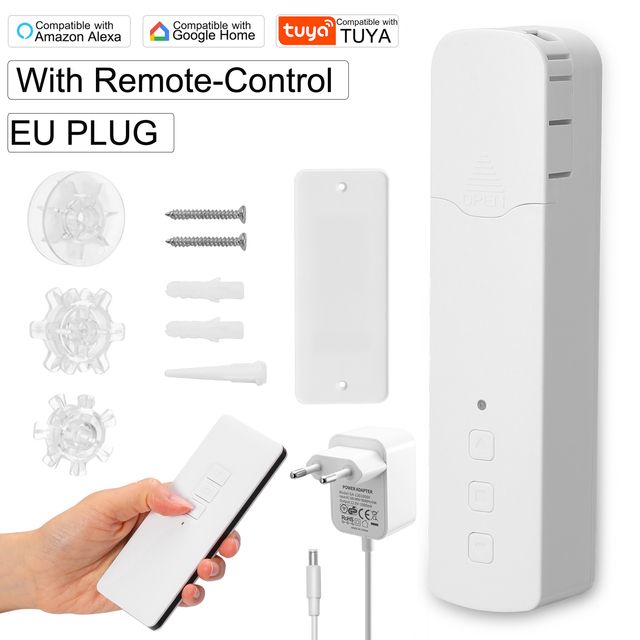 Tuya WiFi M515EGWT Älykkäät moottoroidut ketjurullaverhot Vetohelmiverhomoottori toimii Alexalle Google Homen sähköverhomoottori_voghion.com