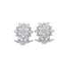 Super Flash Moissane Snowflake Sterling Silber Weibliches Temperament Vollohrringe Set mit Diamant_voghion.com