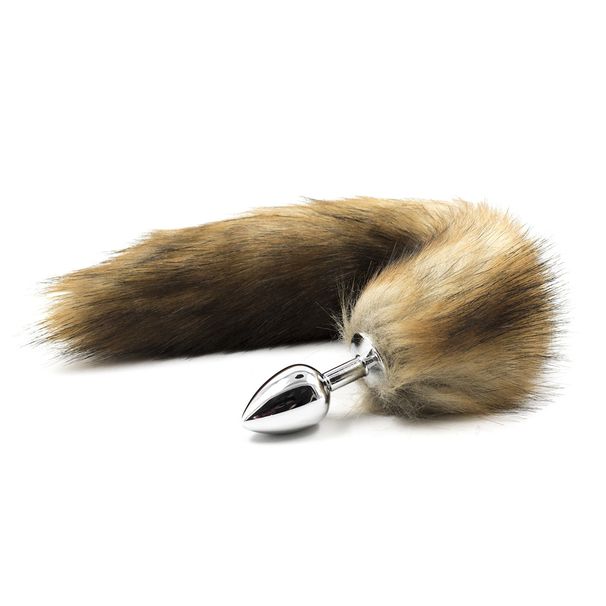 Sex Products Artificial Fur Tail Sex Toys Female Tools Metal Fox Feathers Flirting Toys_voghion.com