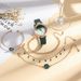 Women's fashion ins gradient dial crocodile pattern belt quartz watch green small flower bracelet jewelry set_voghion.com