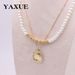 Japanese And Korean Fashion Glass Pearl Collarbone Chain Layered Personality Versatile Women's Necklace Jewelry Direct Sales_voghion.com