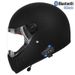 Capacete de motocicleta retrô integral com certificação 3C e Bluetooth – Capacete Cruiser clássico para homens e mulheres (preto fosco, preto brilhante, cinza titânio)_voghion.com