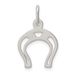 Sterling Silver Satin Open Style Horseshoe Charm_voghion.com
