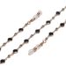 Catena per occhiali con mascherina in strass in vetro nero e oro semplice e alla moda_voghion.com