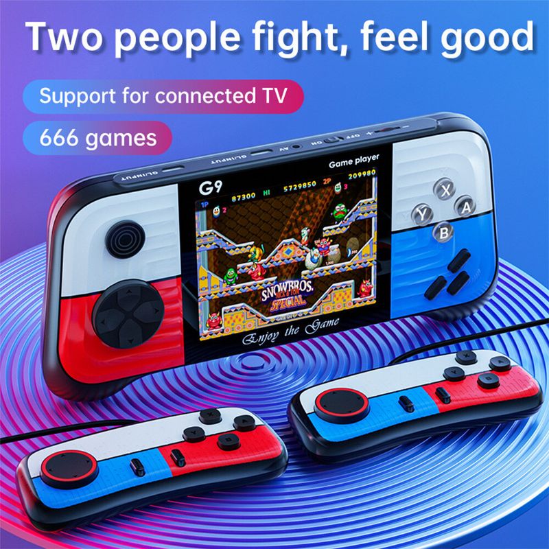 Console de jeux vidéo rétro portable de 3 pouces, avec plus de 500 jeux intégrés, G9_voghion.com