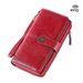 Retro Multi Function Anti Theft Brush Rfid Zipper Snap Button Large Capacity Long Women's Wallet Wallet Handbag_voghion.com