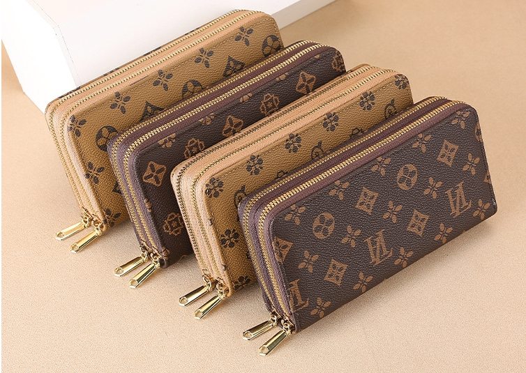 Damenbrieftasche 2023 Neue lange Damenmode Doppellagiger Reißverschluss Große Kapazität Brieftasche für Damen_voghion.com