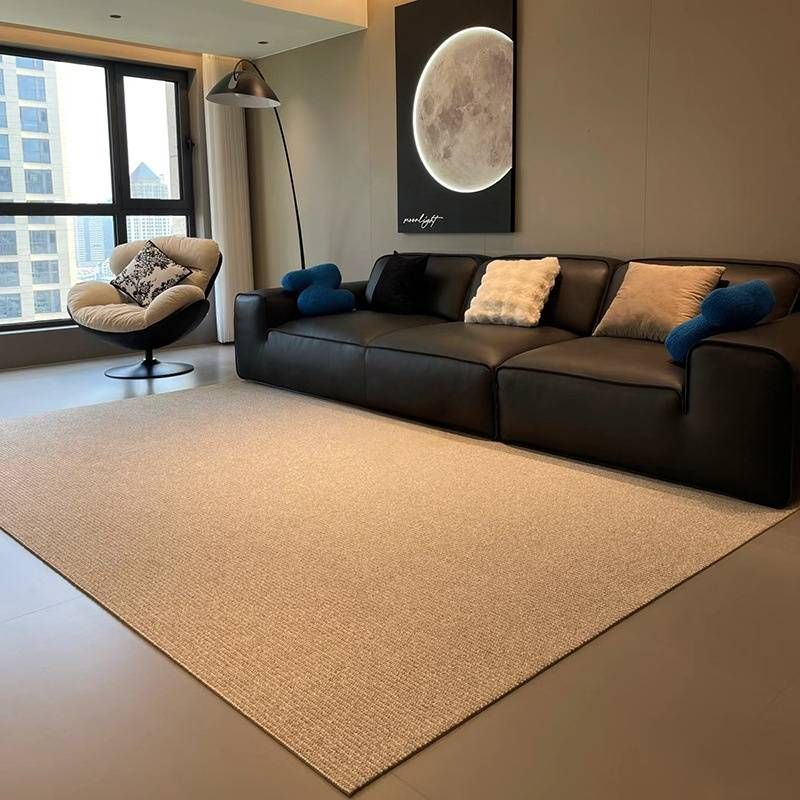 Premium Polyester Area Rug – Soft & Washable Floor Mat For Living Room, Bedroom, Office, Modern Home Decor In Solid & Two-Tone Colors_voghion.com