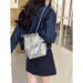 Korean Blogger Niche 2025 New High-end Chain Silver Small Backpack Travel Bag For Women Ins Style_voghion.com