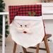 Weihnachts-Stuhlhussen-Set – karierte rote und schwarze Cartoon-Stuhllehnenbezüge für Esszimmerstühle, Sofas und Bürostühle_voghion.com