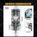 Bi Projektör LED Araba Farı CANBUS Ampul H4 Yüksek Düşük Işık Sis Lambası Ampulü 12V Otomobil Motosiklet Mini Lens_voghion.com
