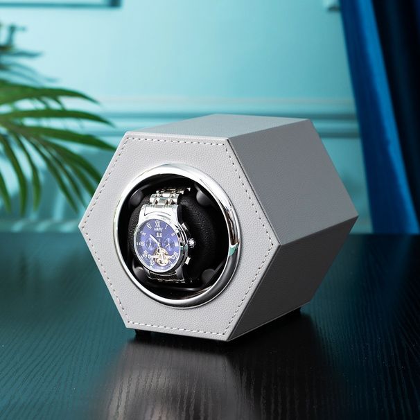 New hexagonal single head mini single watch box motor box two-speed adjustable watch shaker_voghion.com