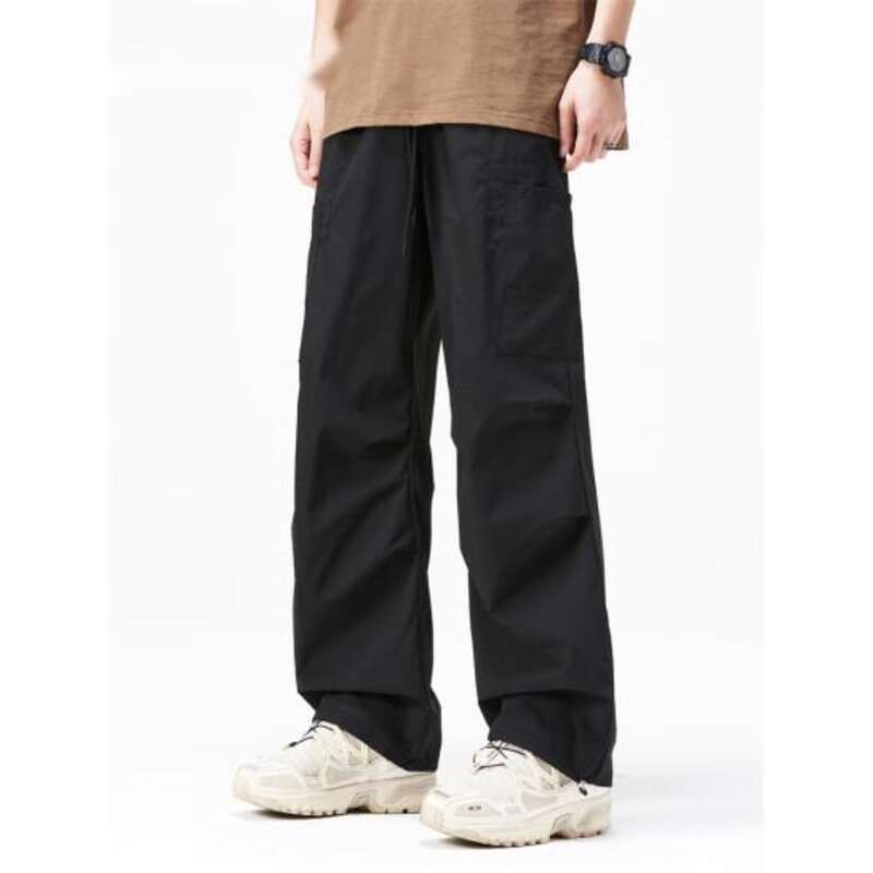 BASEMAN Work Men's Summer Multi Pocket Straight Tube Loose Ice Silk Thin Style Trendy Quick Drying Sports Outdoor_voghion.com