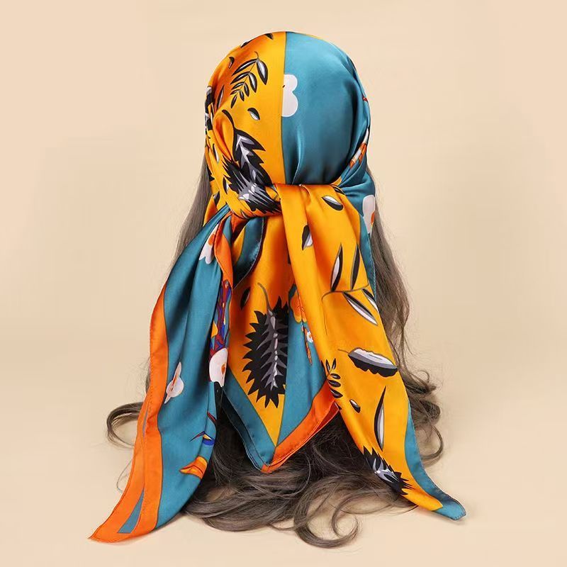 Digital Handmade Tabletop Printing Silk Chiffon Color Ding Scarf Enterprise_voghion.com