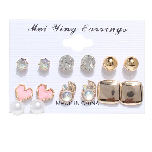 Damen-Schmuckset, modische geometrische Ohrringe aus Legierung, Persönlichkeitsohrringe, weibliche Cross Border Retro-Ohrringe_voghion.com